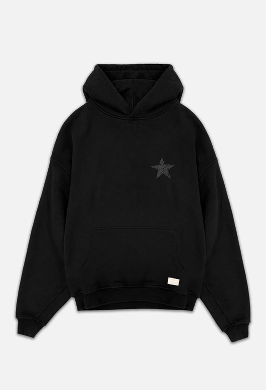 Star Hoodie - Black