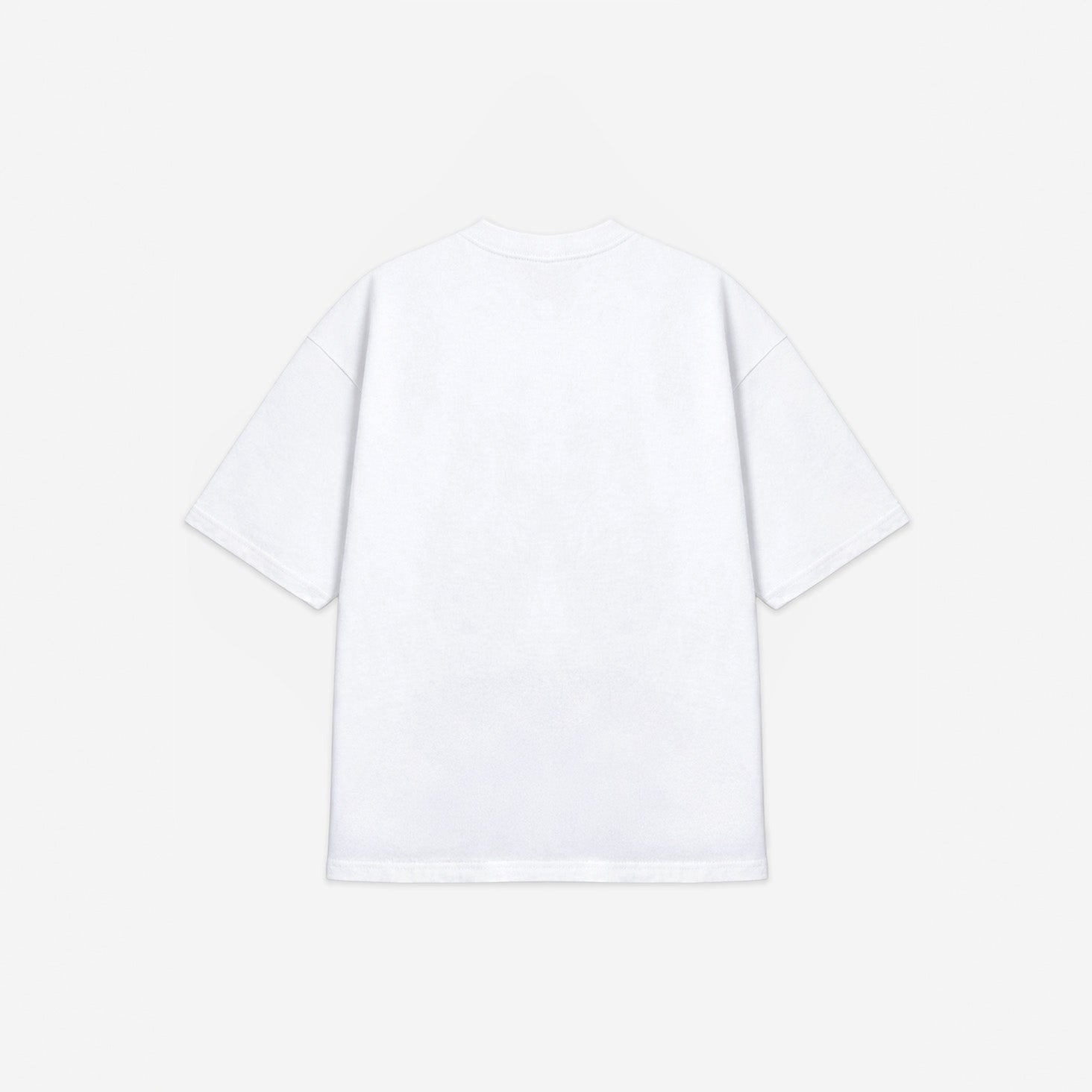 L'aperitivo Tee in White – flat lay, back view
