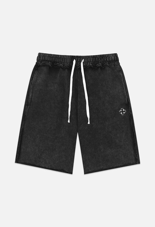 Raw Edge Emblem Shorts
