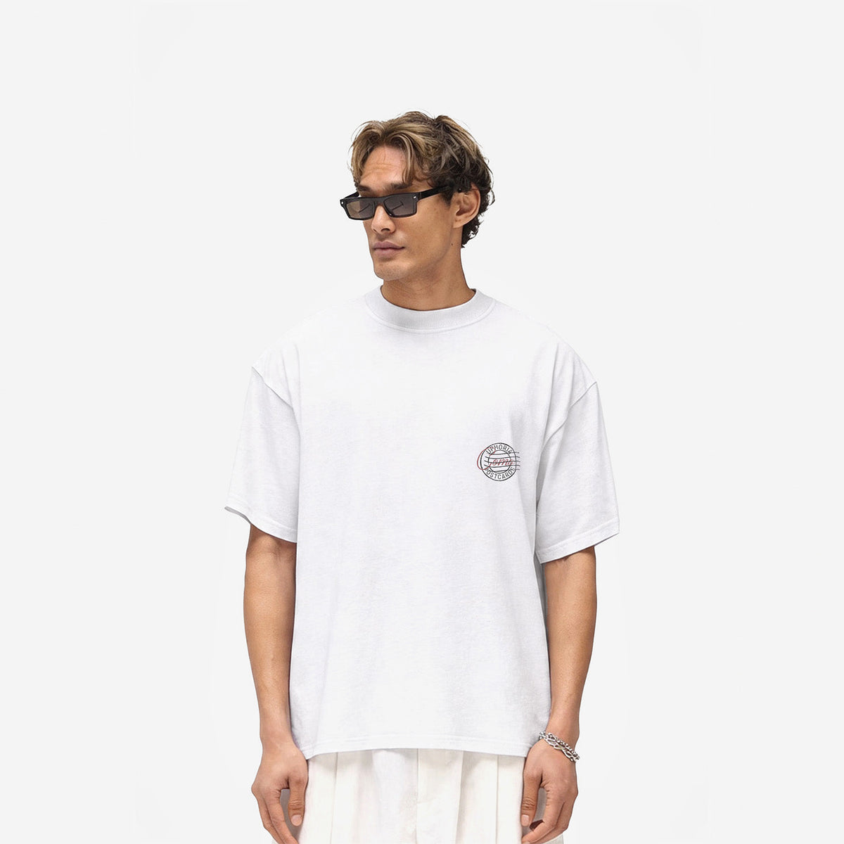 Lago Di Como Tee in White – worn by model