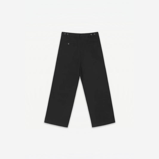 Como Tailored Pants in Black – flat lay, back view