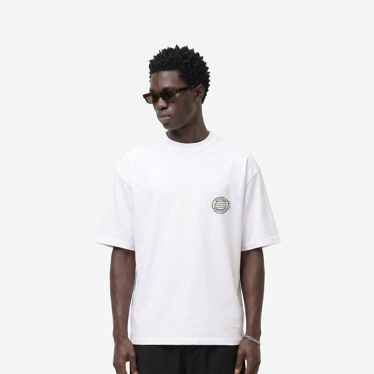 Cote D'azur Tee in White – worn by model