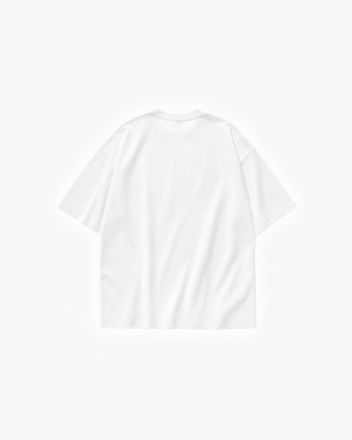 LDN Star Tee in White – flat lay, back view