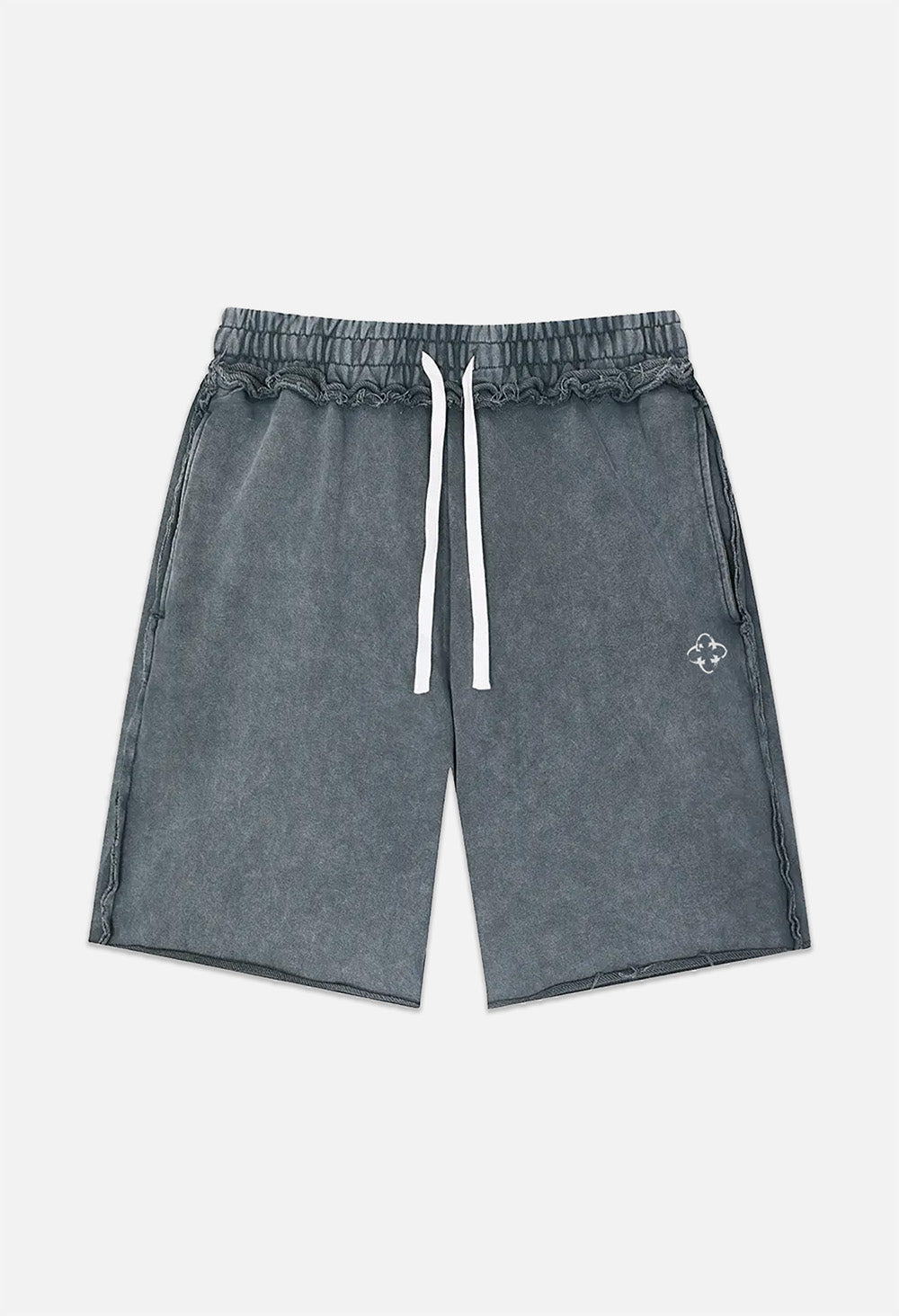 Raw Edge Emblem Shorts