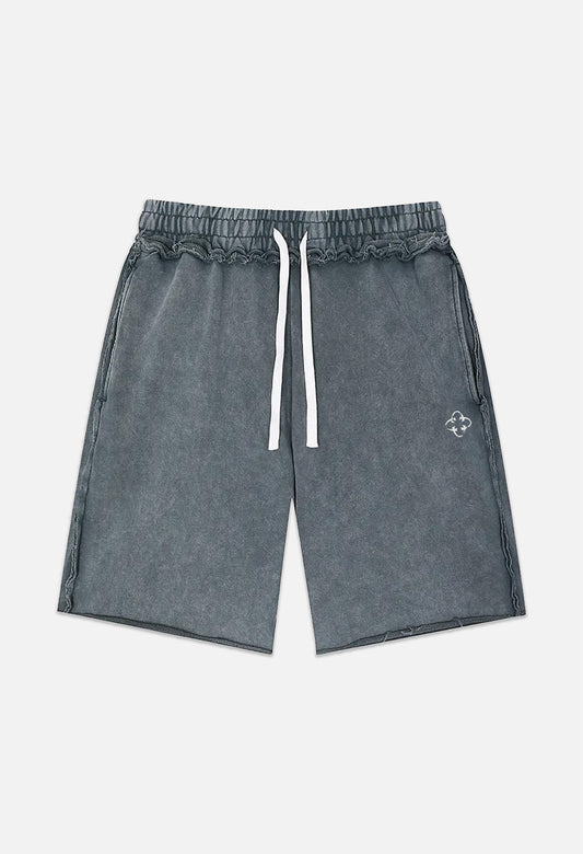 Raw Edge Emblem Shorts