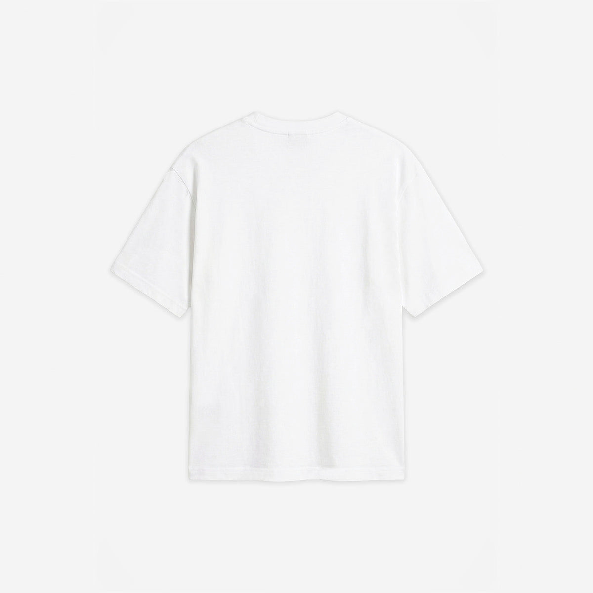 Como Henley Tee in White – flat lay, back view