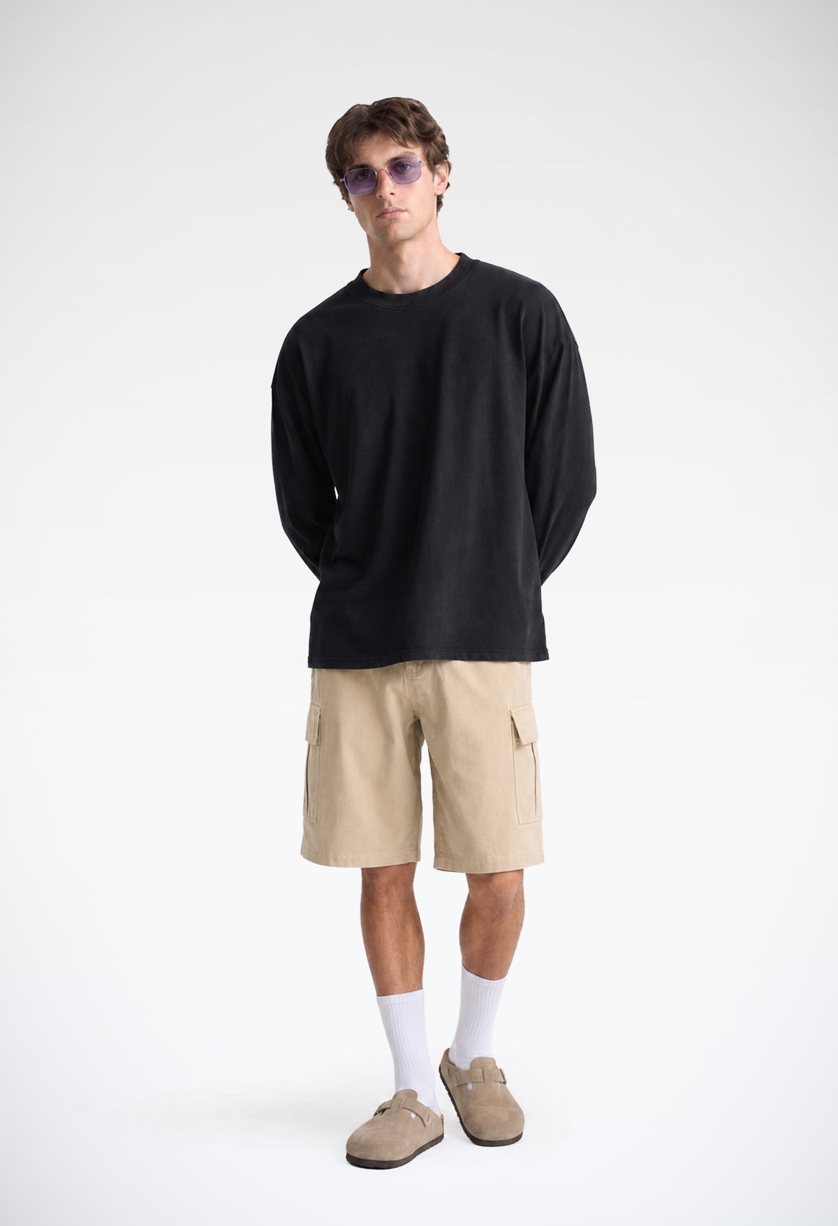 Raw Edge Long Sleeve Tee