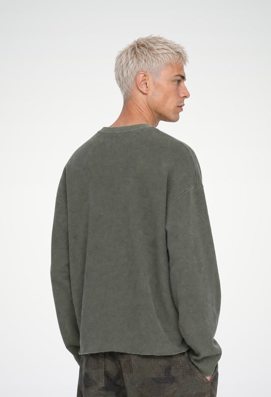 Raw Edge Long Sleeve Tee