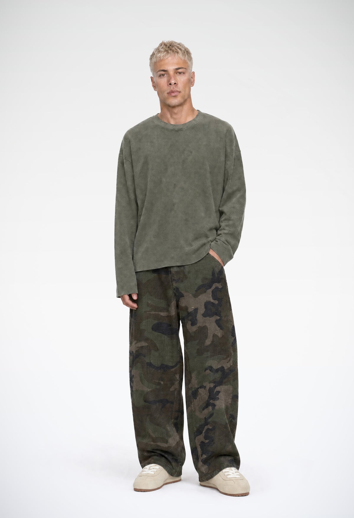 Raw Edge Long Sleeve Tee