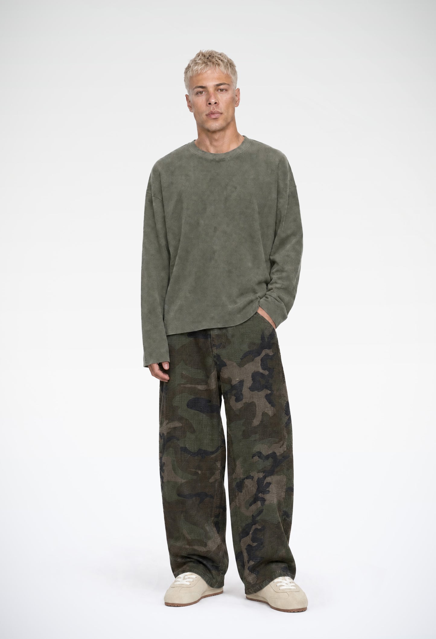 Raw Edge Long Sleeve Tee