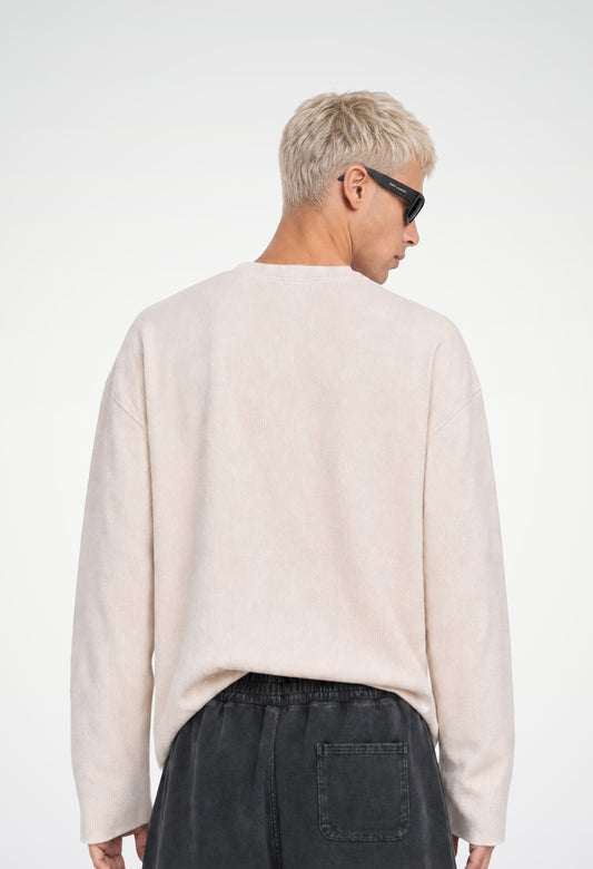Raw Edge Long Sleeve Tee