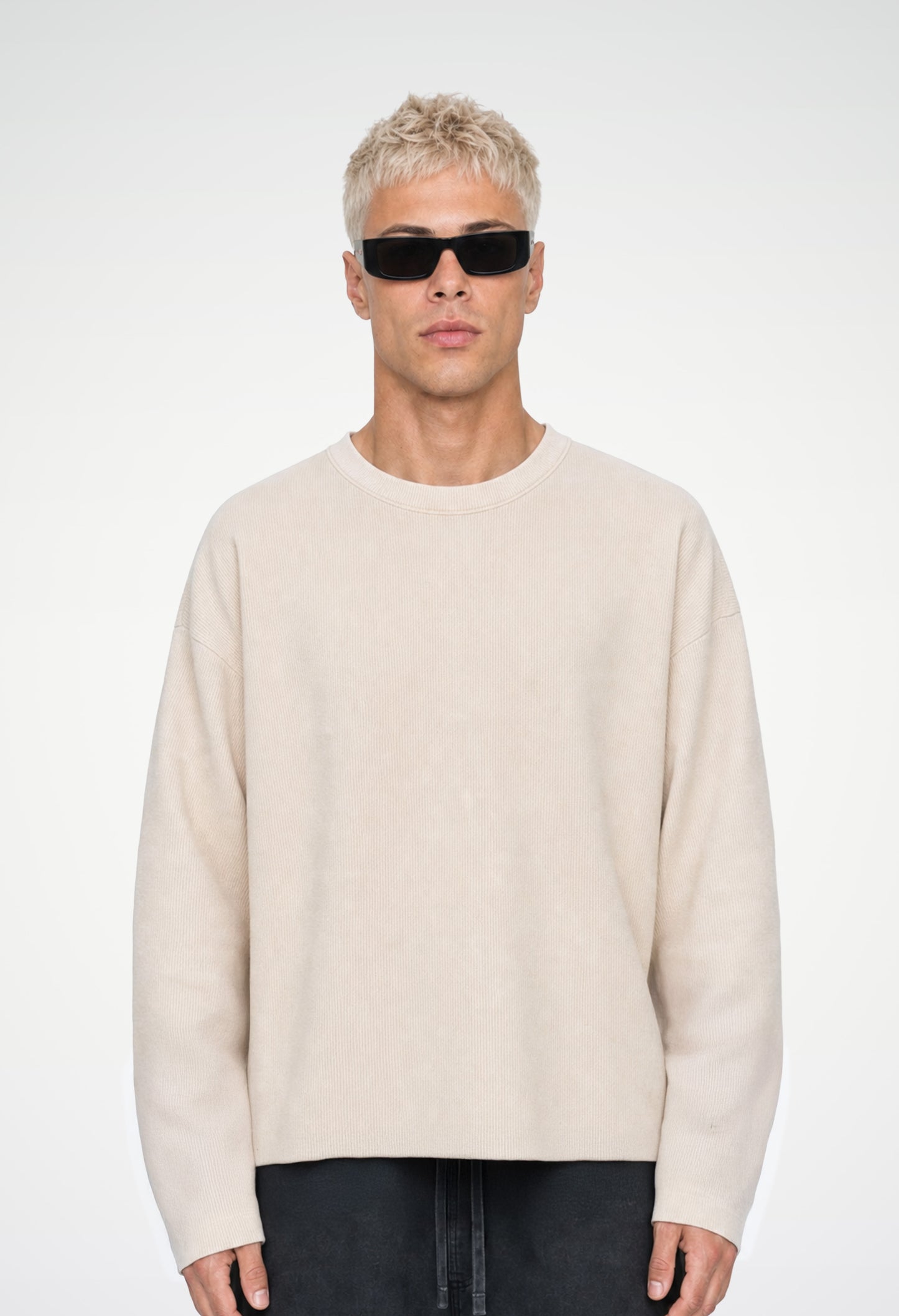Raw Edge Long Sleeve Tee