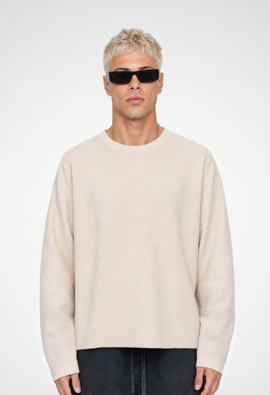 Raw Edge Long Sleeve Tee
