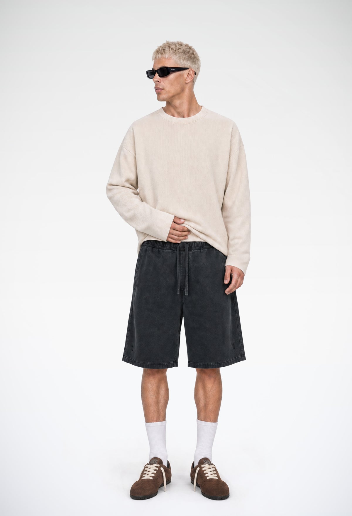 Raw Edge Long Sleeve Tee