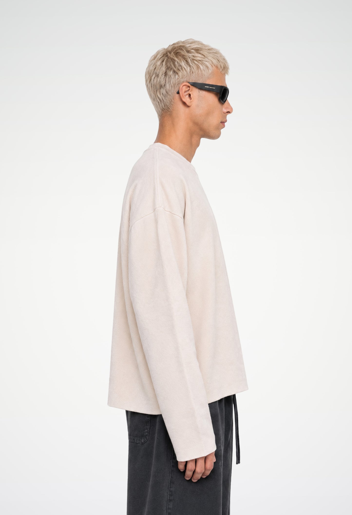 Raw Edge Long Sleeve Tee