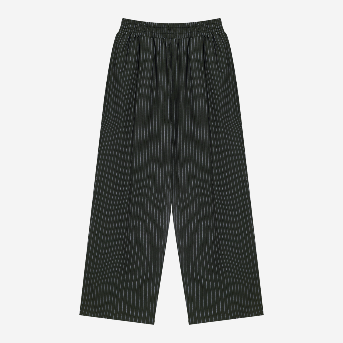 Marina Ultralight Striped Pants in Black, front