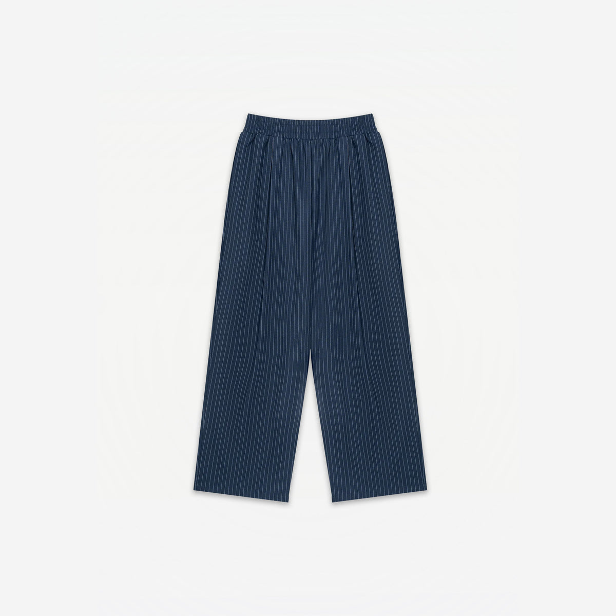 Marina Ultralight Striped Pants in Blue – flat lay, front view