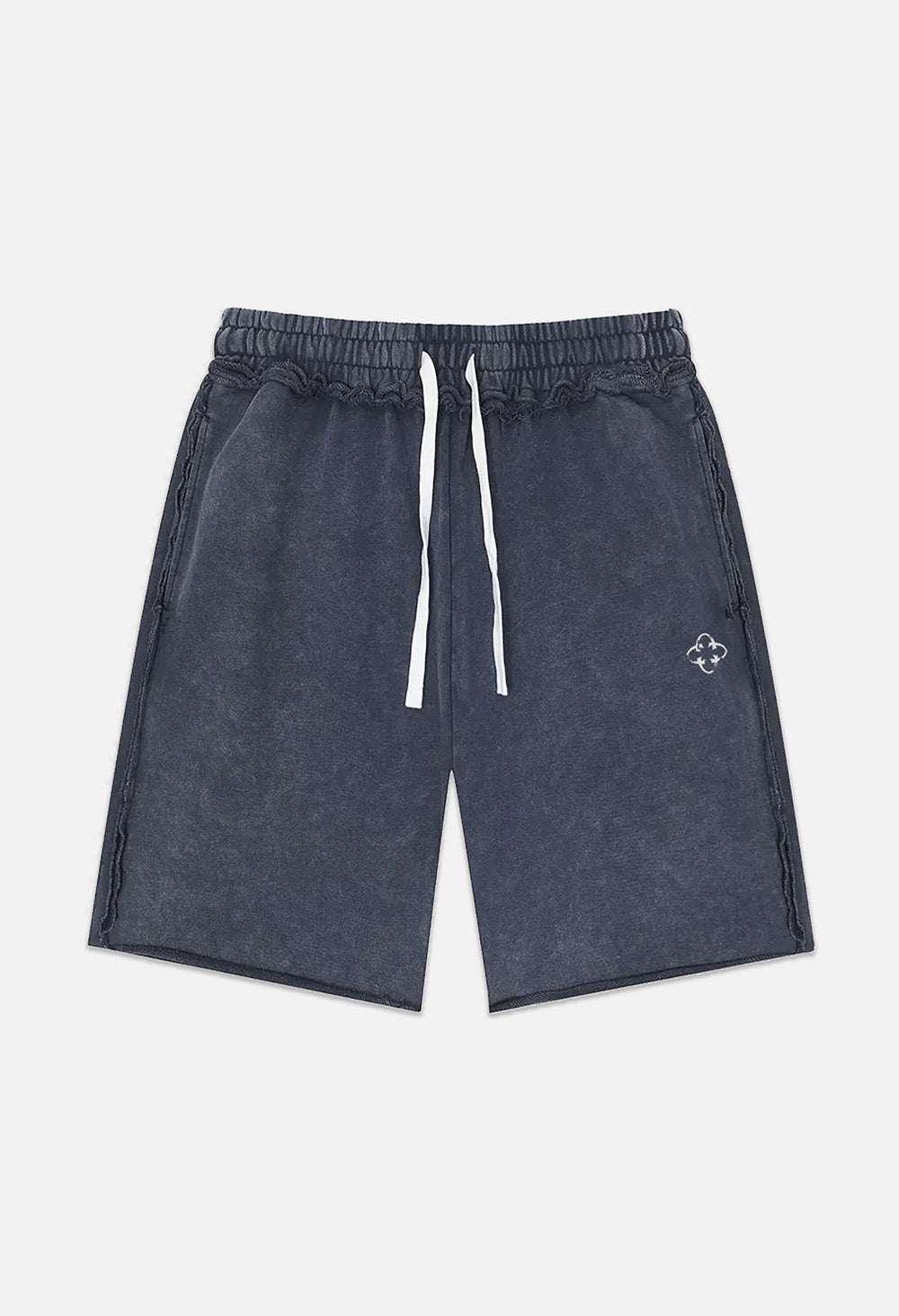 Raw Edge Emblem Shorts