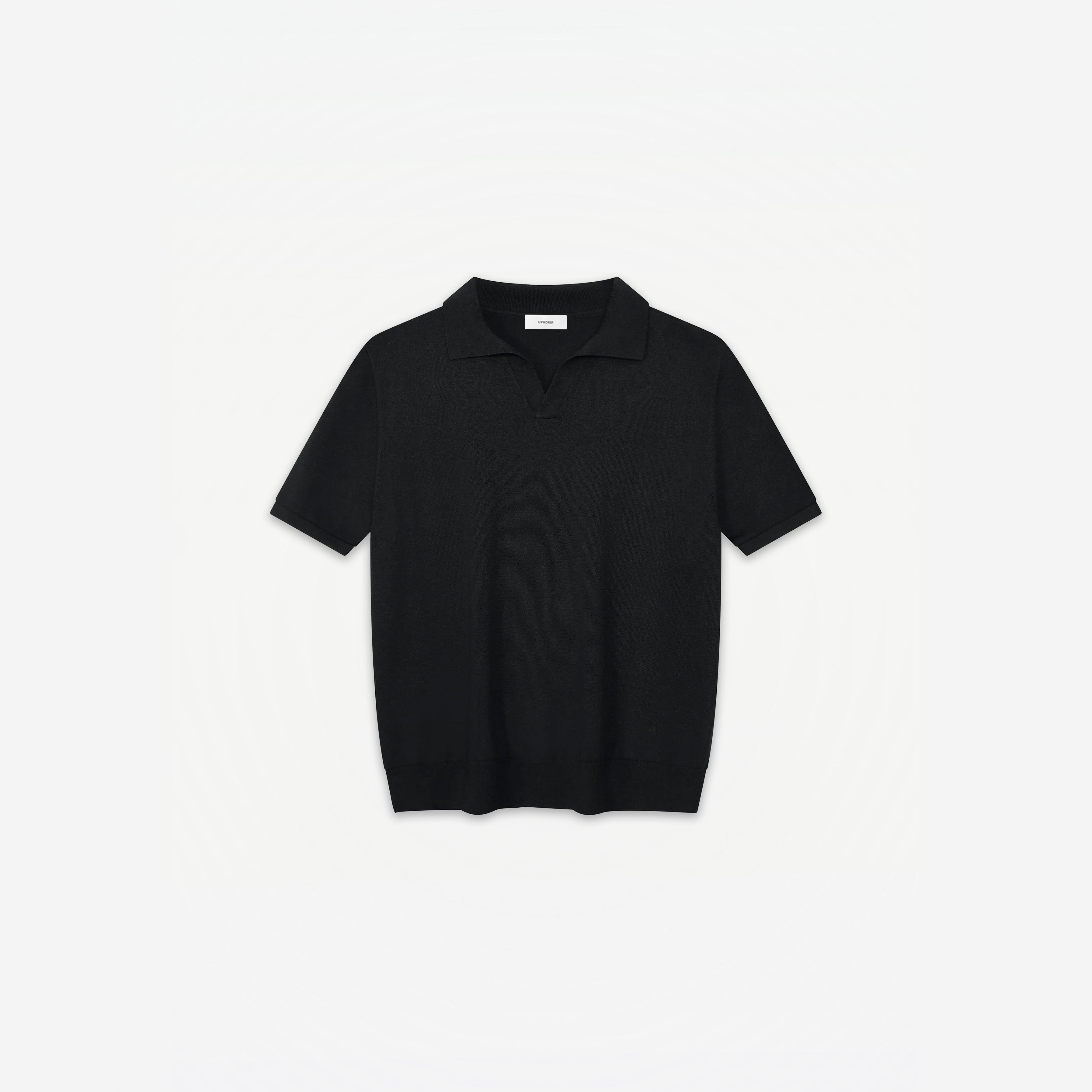 Bellagio Polo in Nero – flat lay, front view