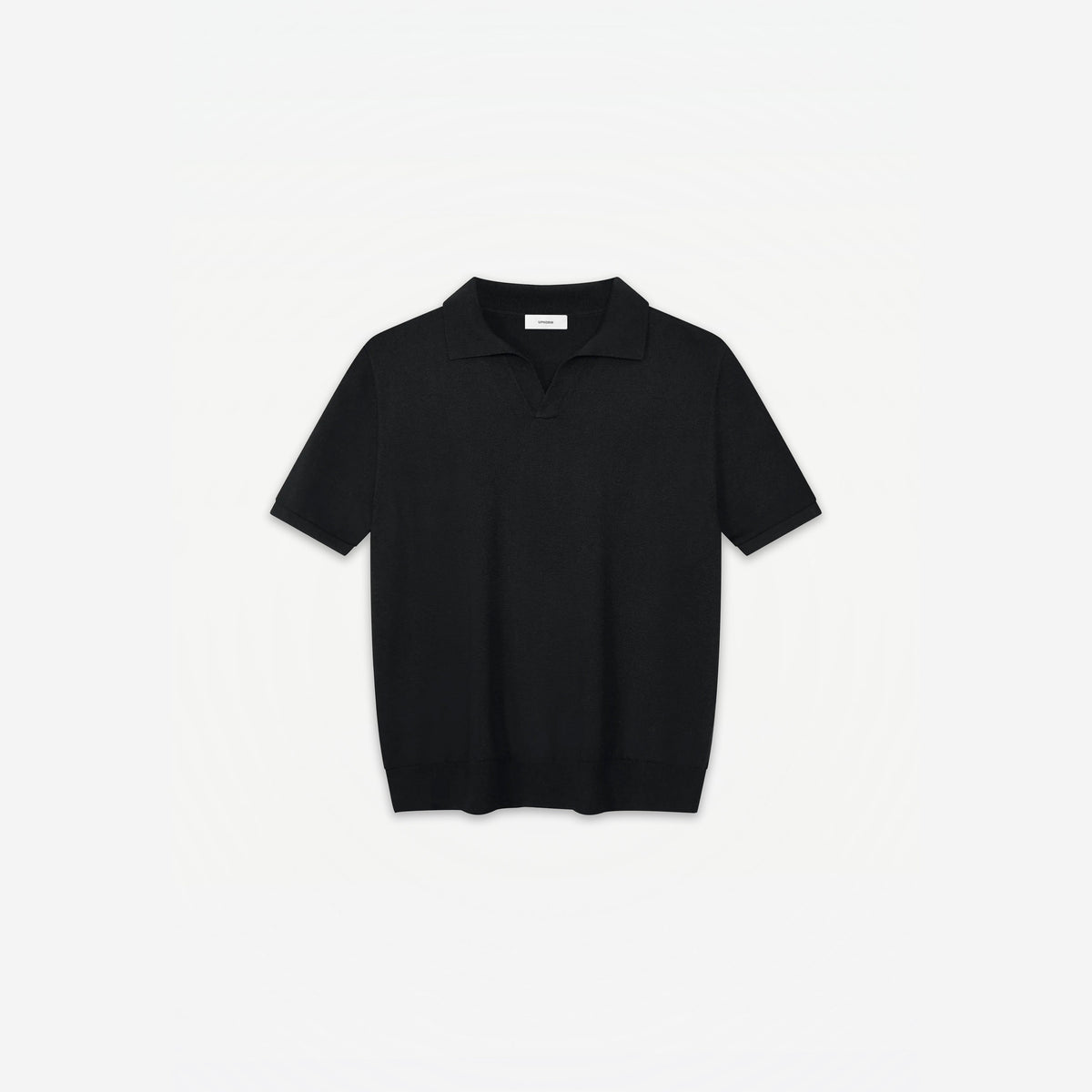 Bellagio Polo in Nero – flat lay, front view