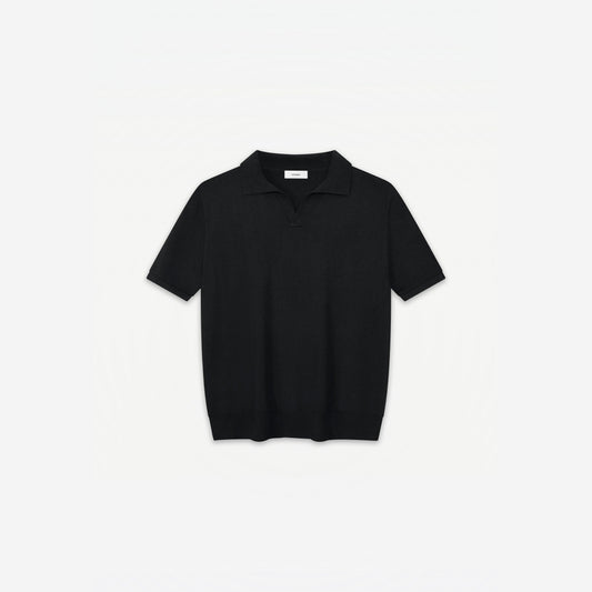 Bellagio Polo in Nero – flat lay, front view