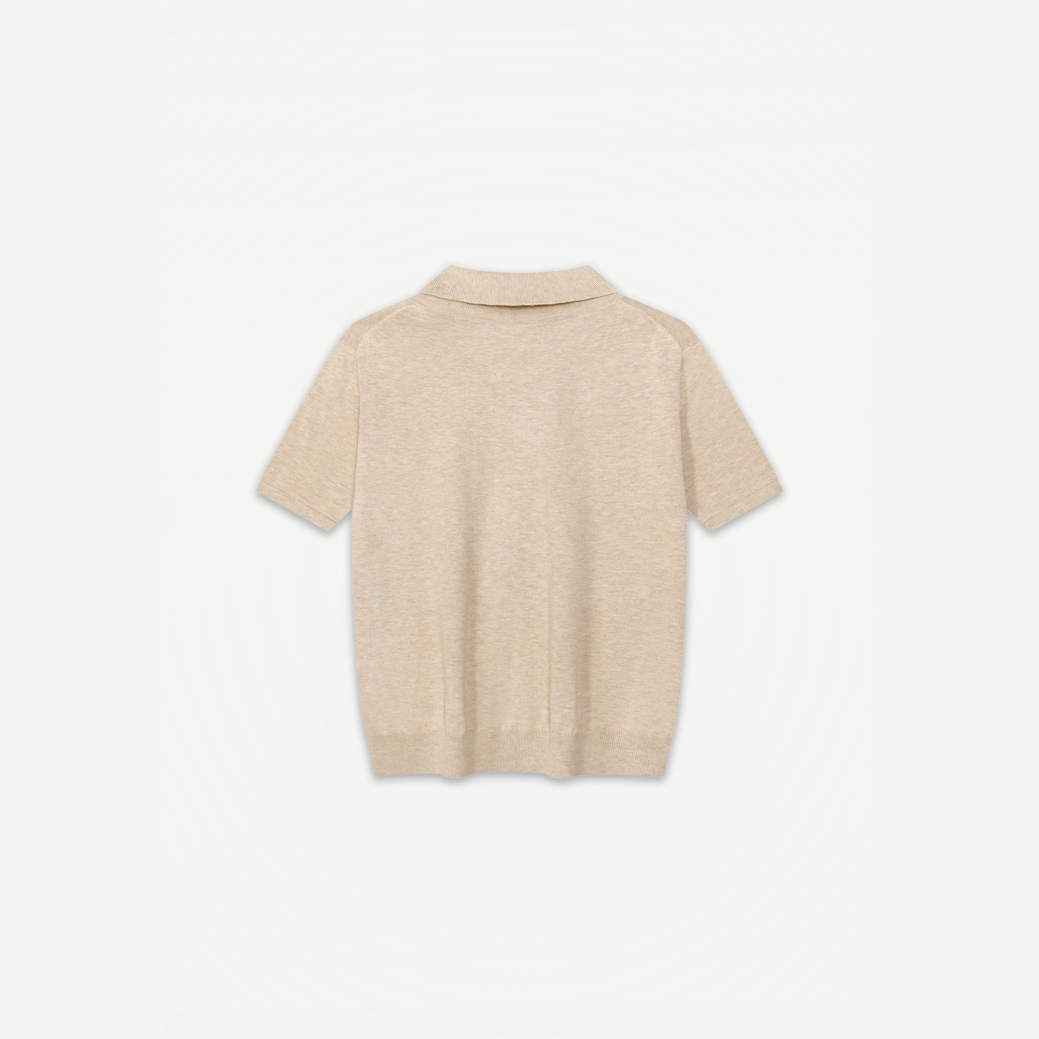 Bellagio Polo in Crema – flat lay, back view