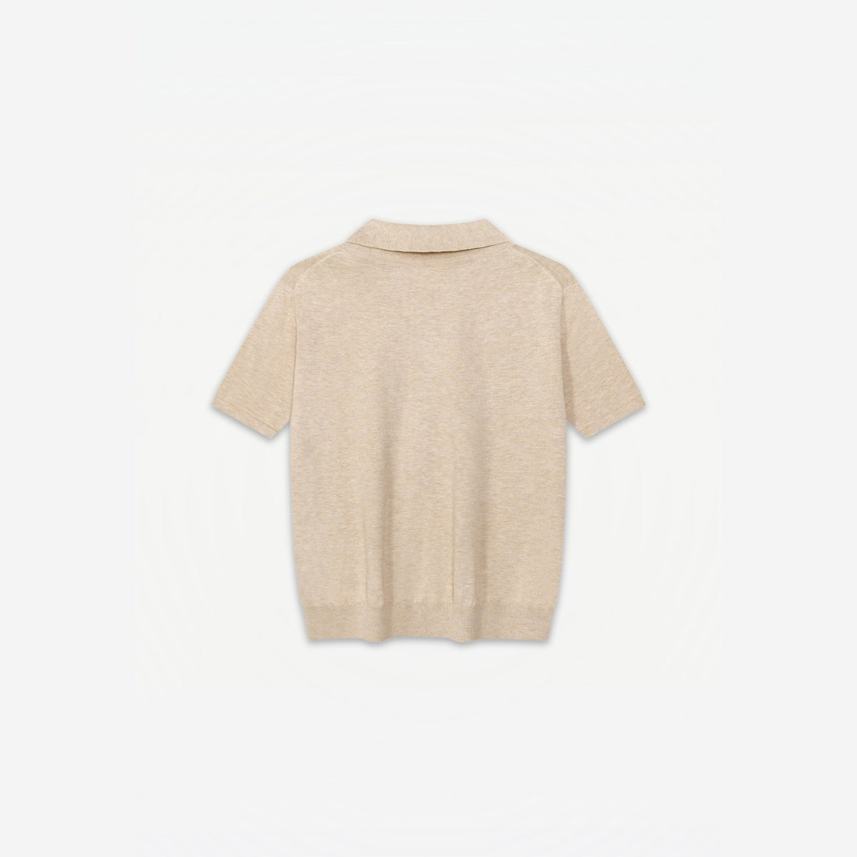 Bellagio Polo in Crema – flat lay, back view