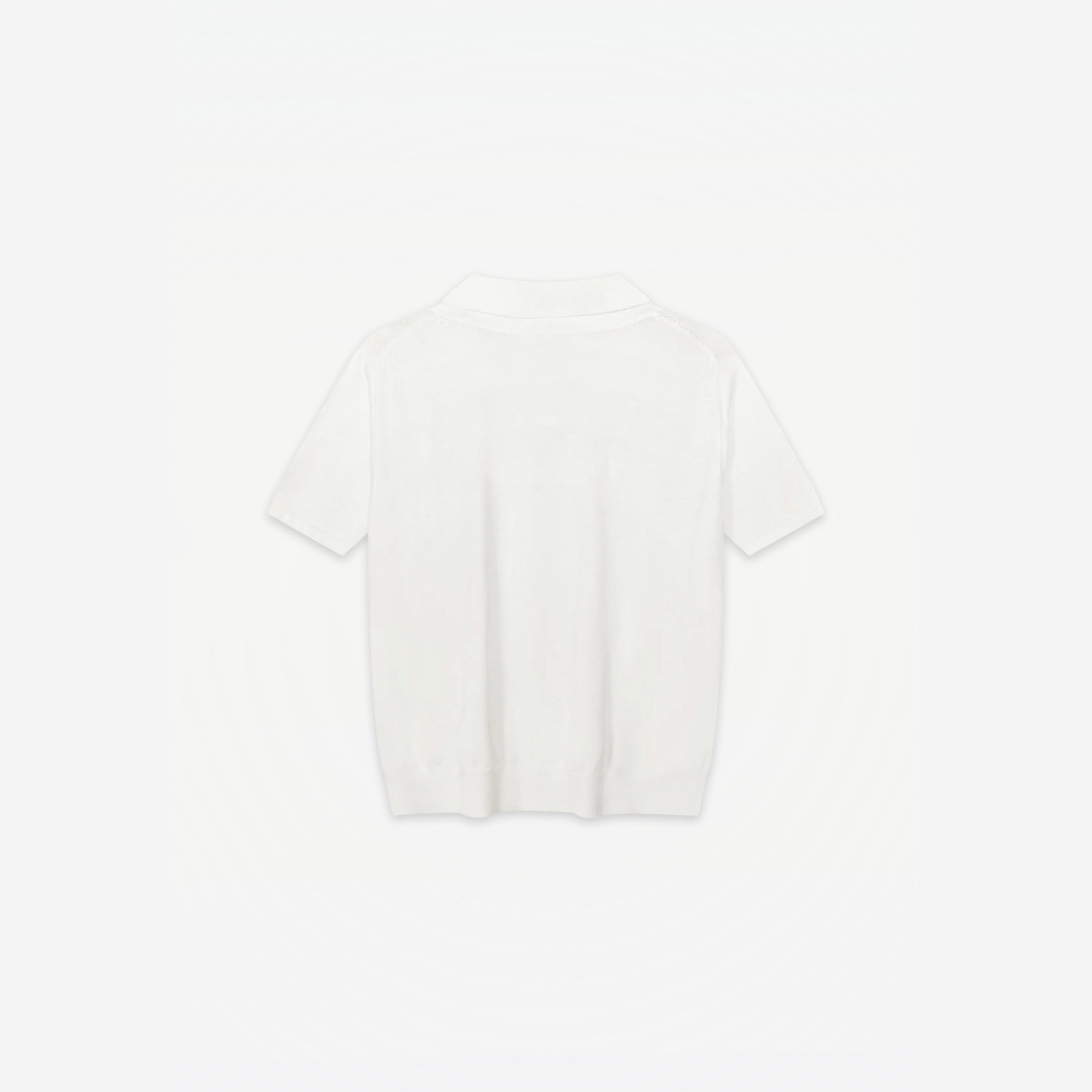 Bellagio Polo in Bianco – flat lay, back view
