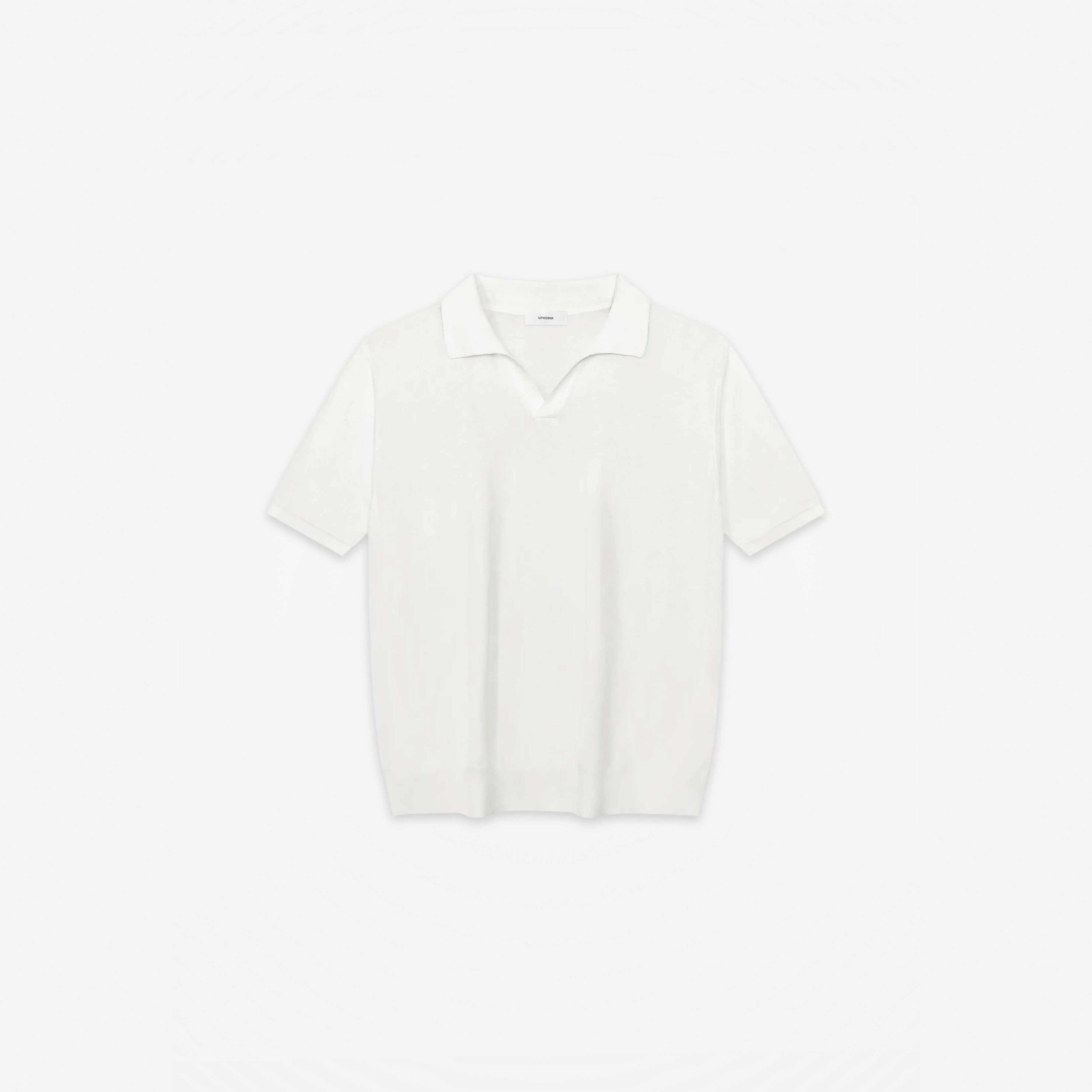 Bellagio Polo in Bianco – flat lay, front view