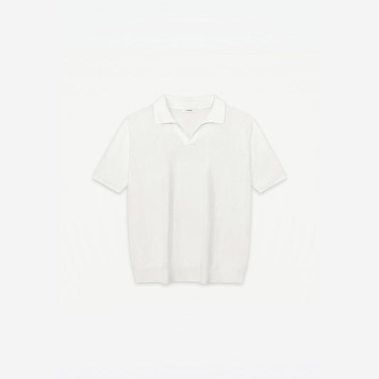 Bellagio Polo in Bianco – flat lay, front view