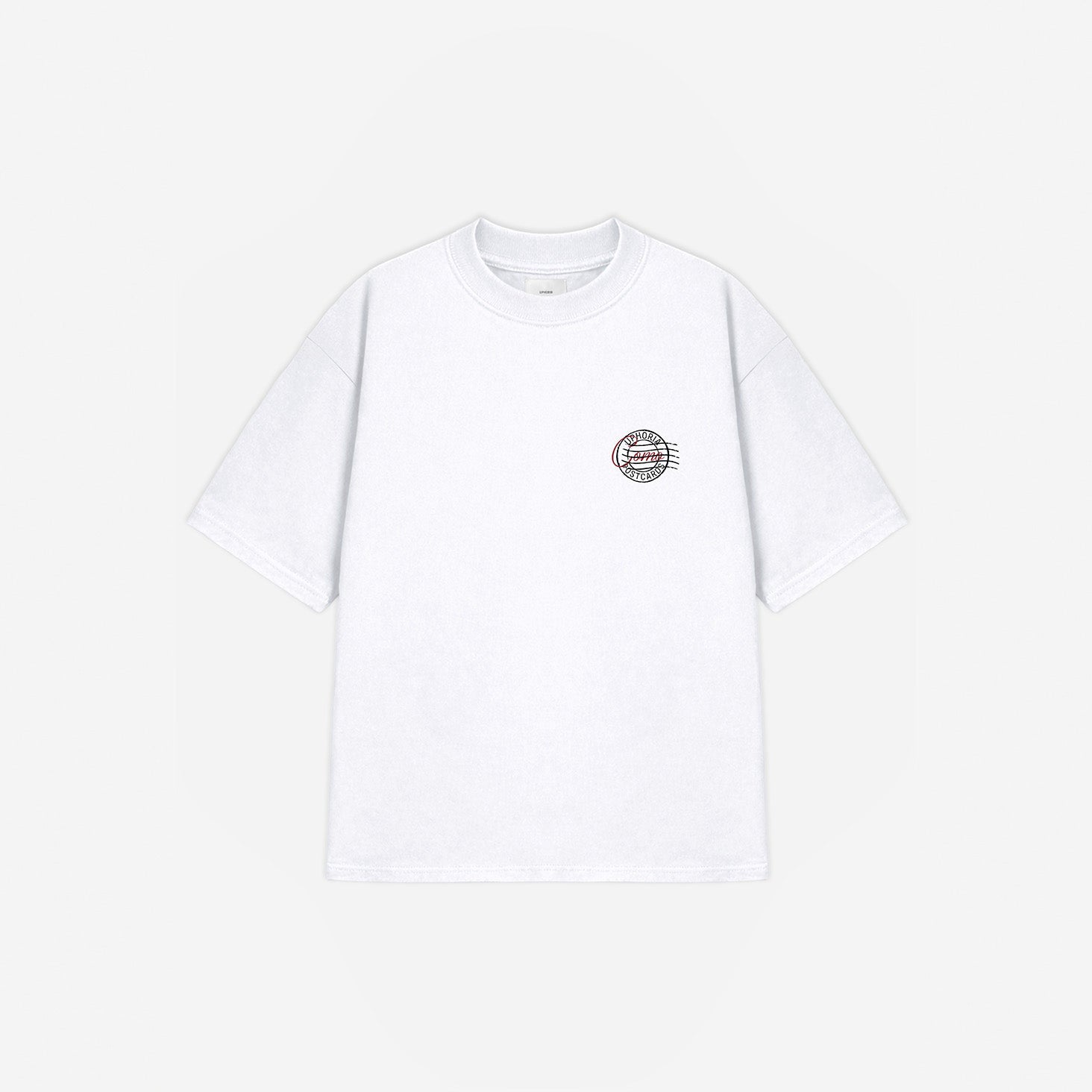 Lago Di Como Tee in White – flat lay, front view