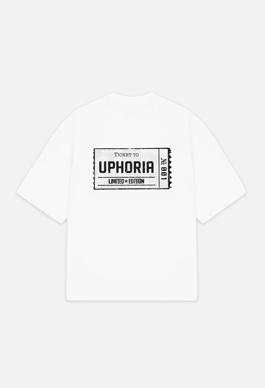 TICKET TO UPHORIA TEE FADED WHITE
