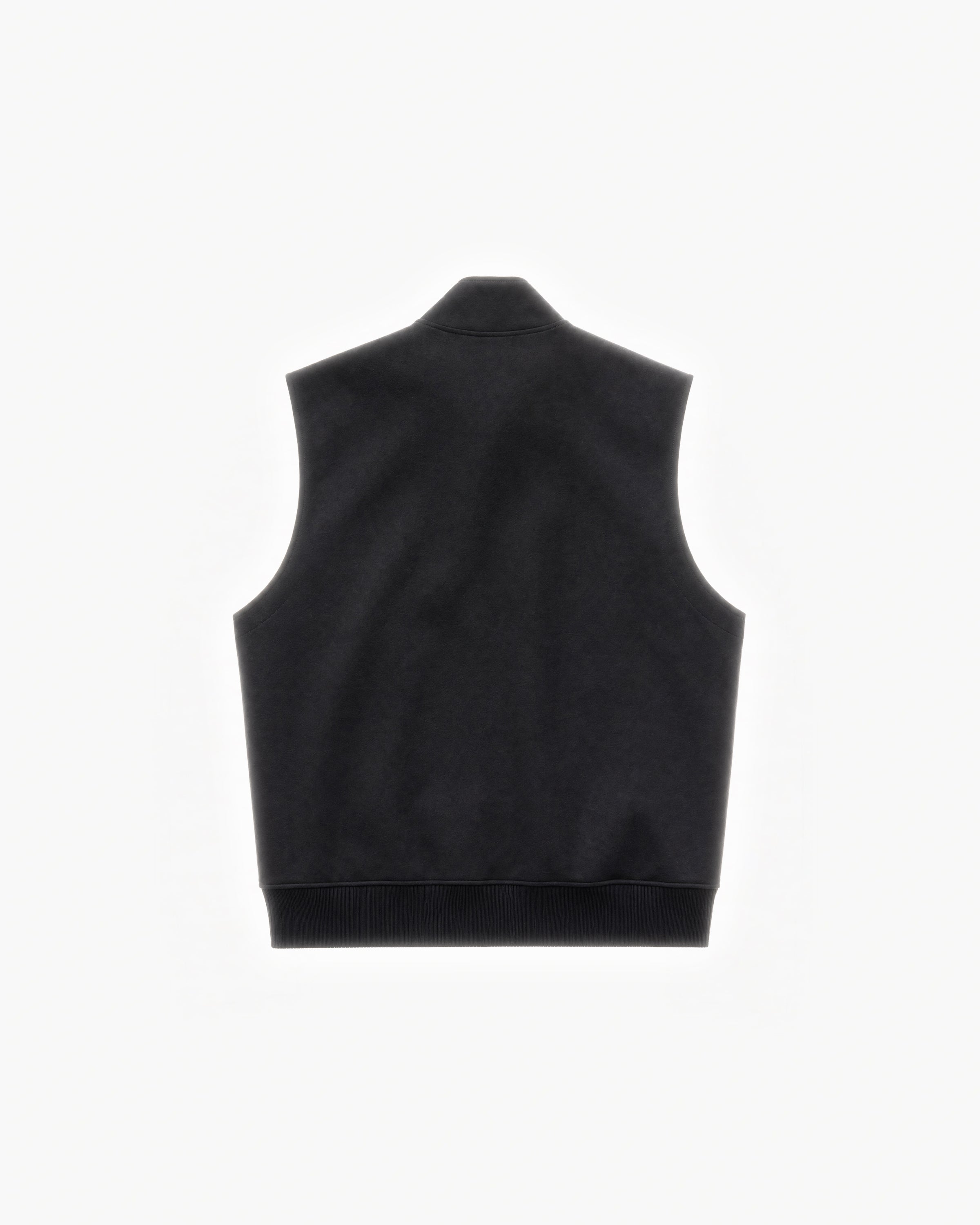 Paddock Gilet in Black – flat lay, back view