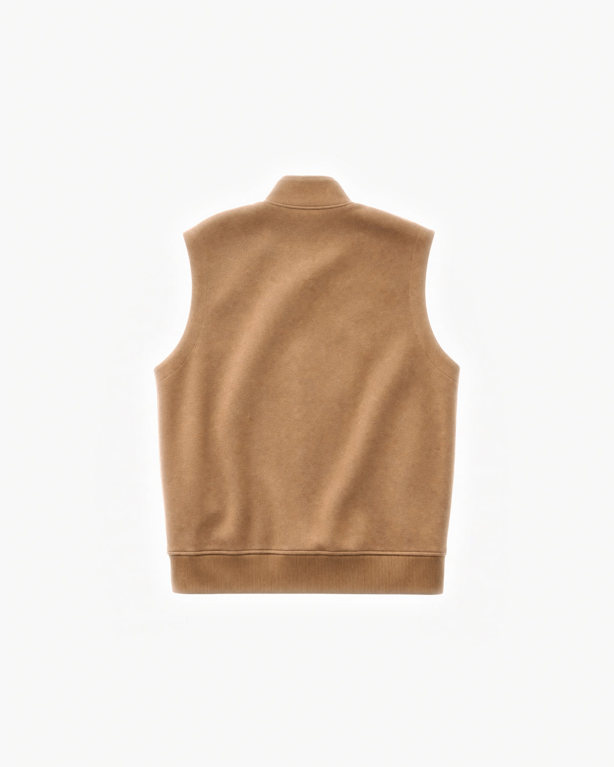 Paddock Gilet in Brown – flat lay, back view