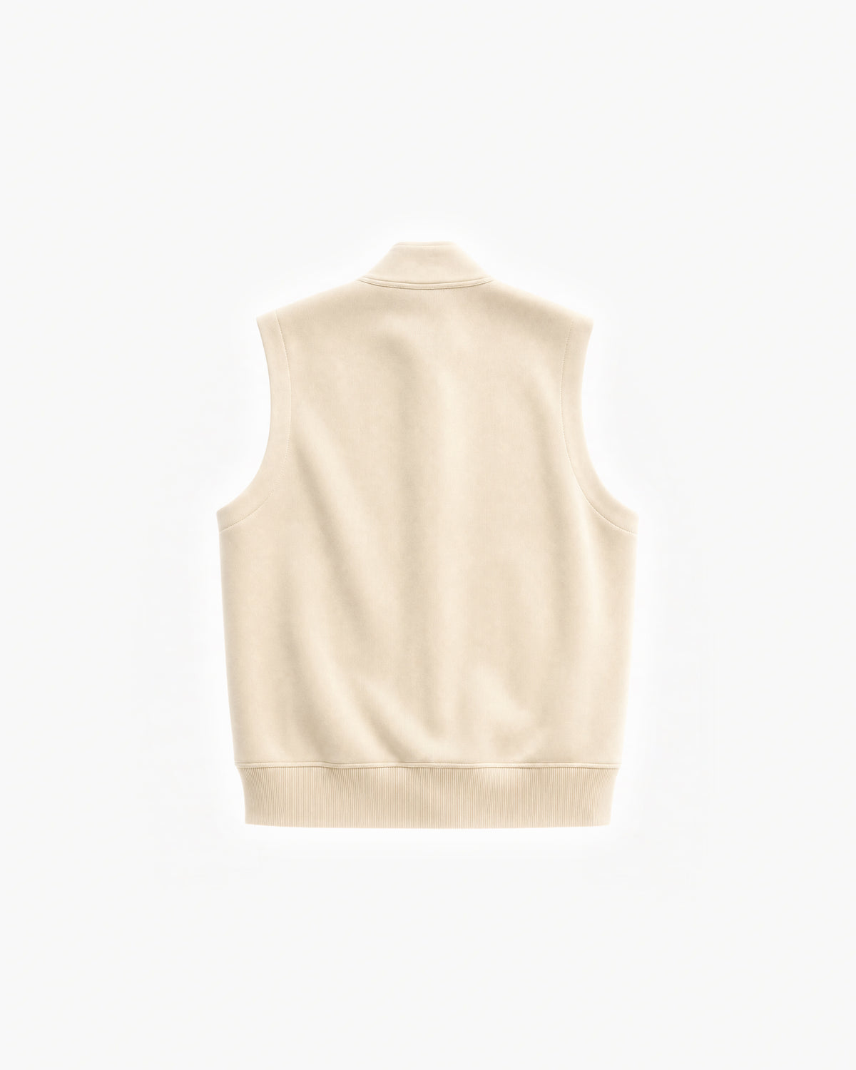 Paddock Gilet in Ecru – flat lay, back view