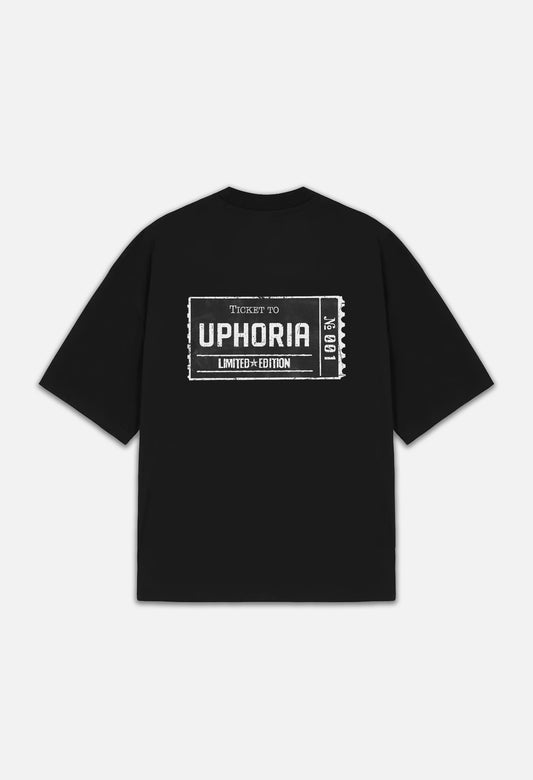 TICKET TO UPHORIA TEE FADED BLACK